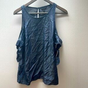 Banana Republic Sleeveless Tencel Top with Ruffle